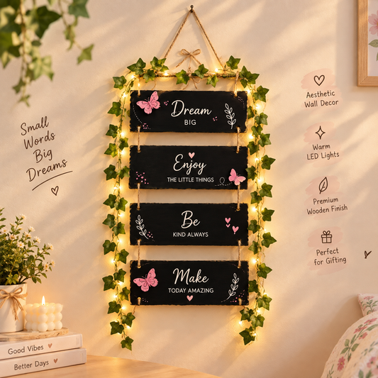Home decor with fairy lights 